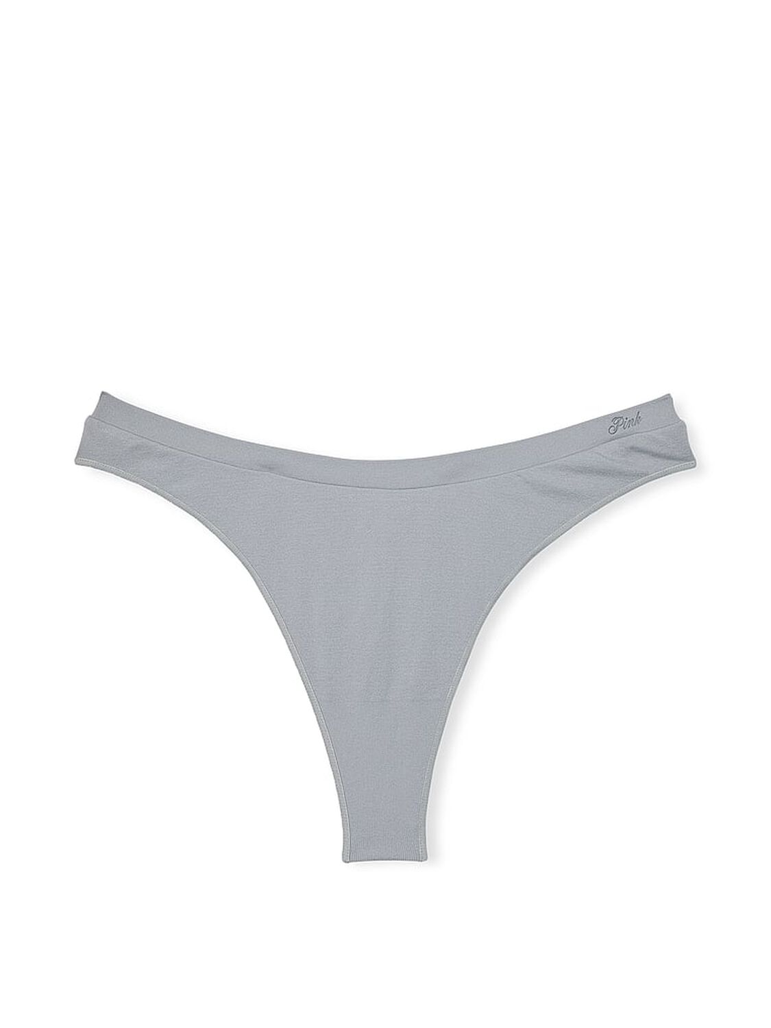pink Pink Seamless High-Leg Thong Panty Grey Oasis 3 of 3 