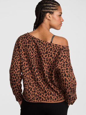Campus Fleece&trade; Rib Off-The-Shoulder Sweatshirt