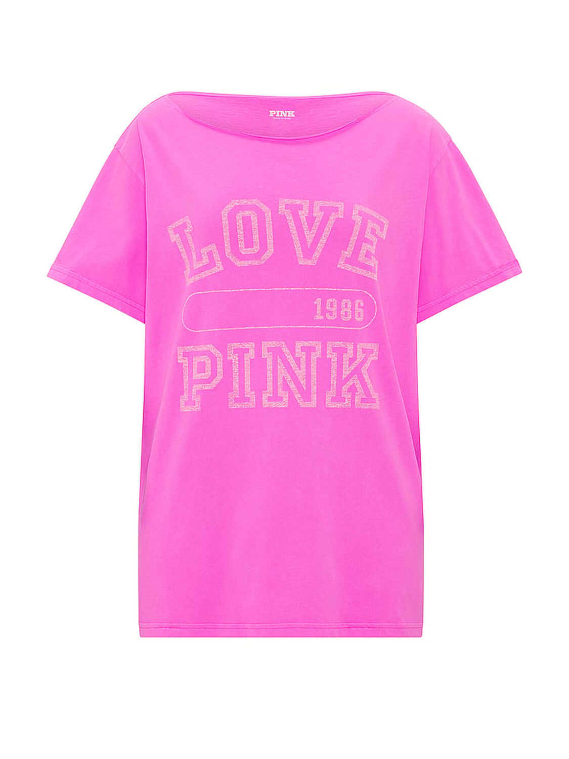 pink Pink Campus Cotton&trade; Off-The-Shoulder Tee Pink Berry 3 of 3 