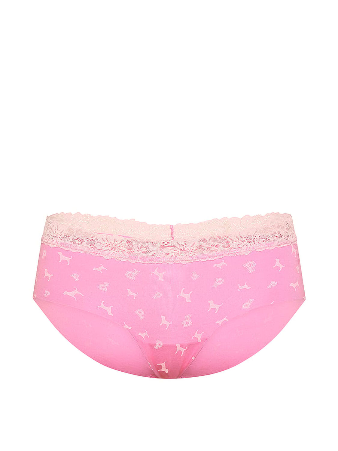 vs Pink No-Show Cotton Hiphugger Panty Pink Lollipop Logo Dog 3 of 4 