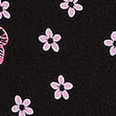 Seamless High-Leg Thong Panty, Black Butterfly Hibiscus Print, swatch