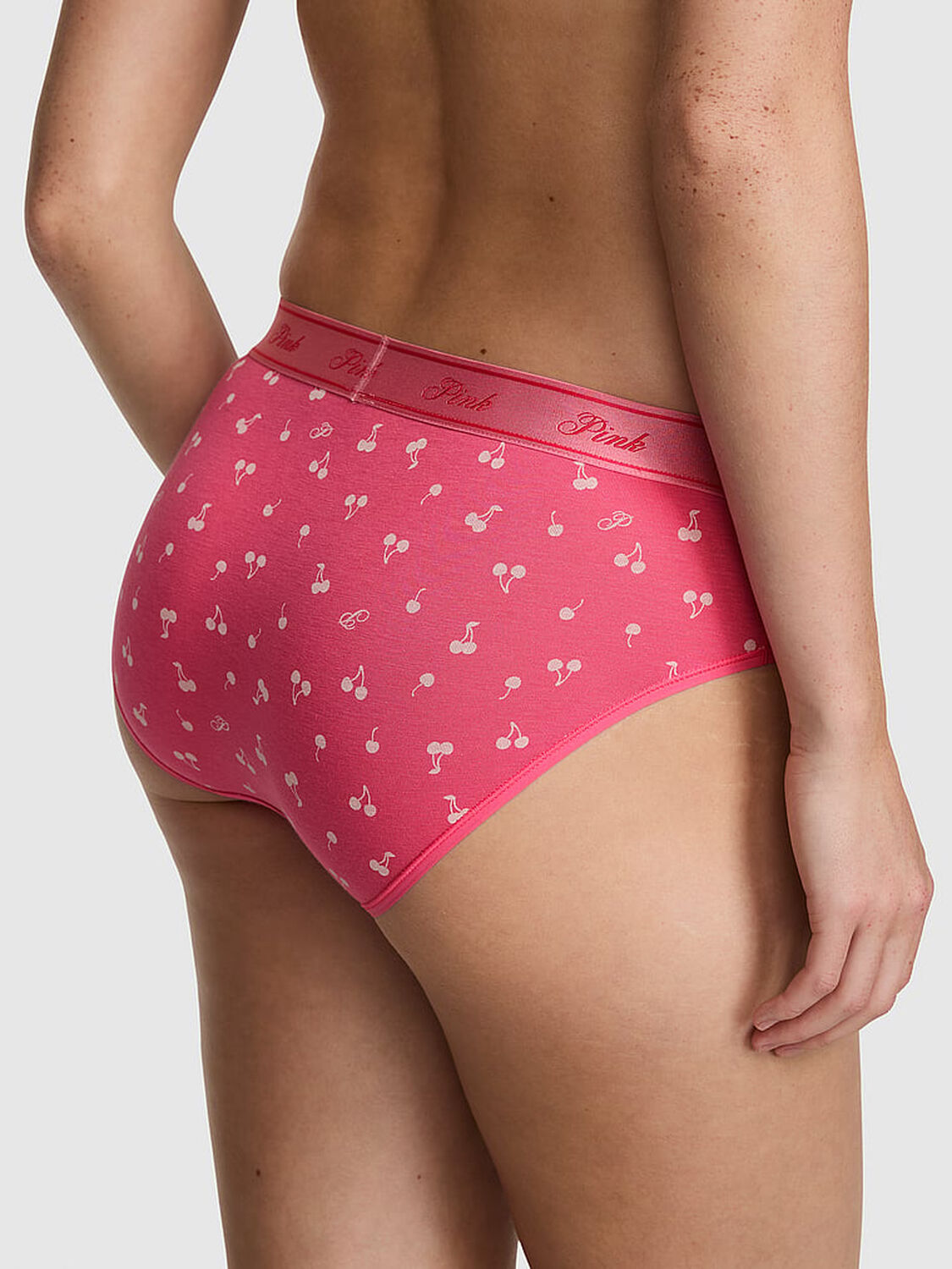 pink Pink Logo Cotton Hiphugger Panty Love Me Pink Cherry 2 of 3 