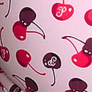 Silky Lace-Trim Boxy Pajama Shorts, Pink Tulip With Cherry Print, swatch