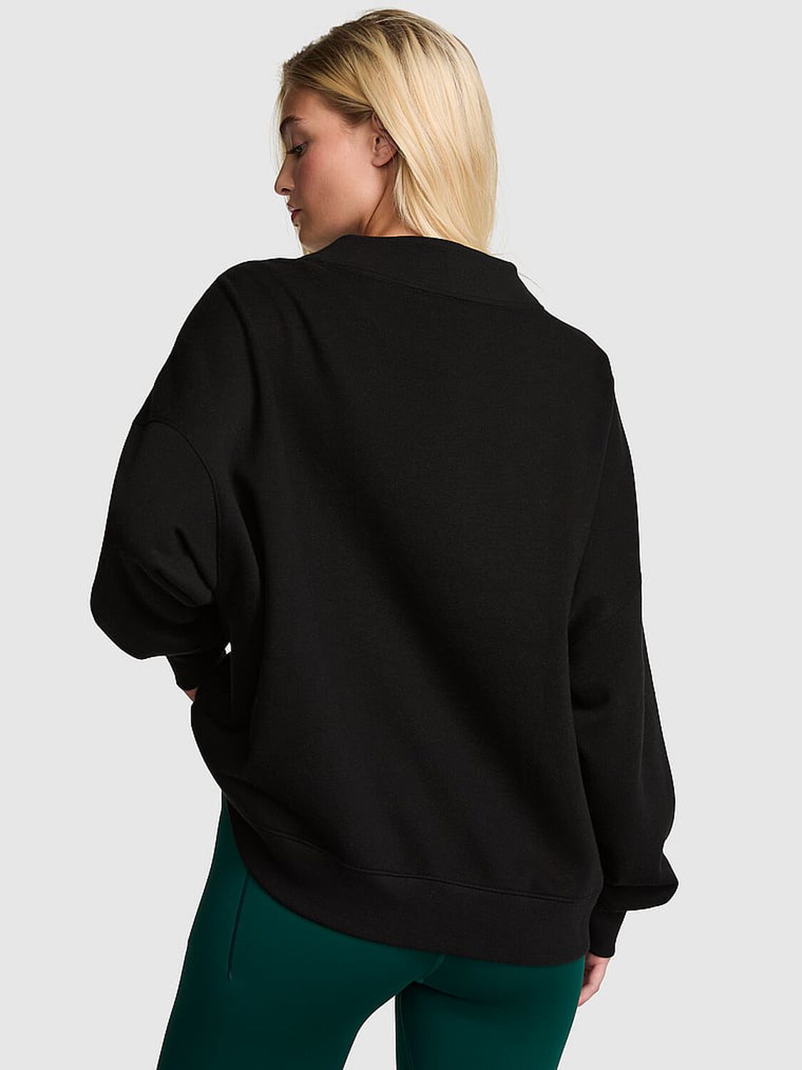 pink Pink Campus Fleece&trade; Oversized Mock-Neck Sweatshirt 2 of 3 