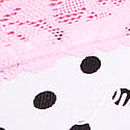 No-Show Cotton Thong Panty, White and Black Dot, swatch