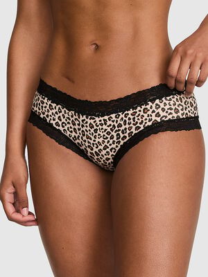 PINK Wink&trade; Lace-Trim Cotton Cheeky Panty