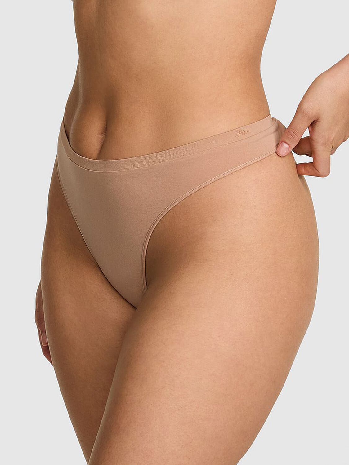 pink Pink Seamless Thong Panty Praline 1 of 3 