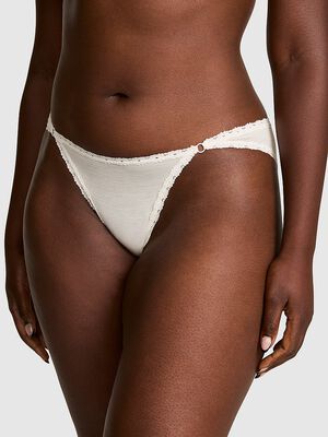 Cotton Lace-Trim Cheeky Panty