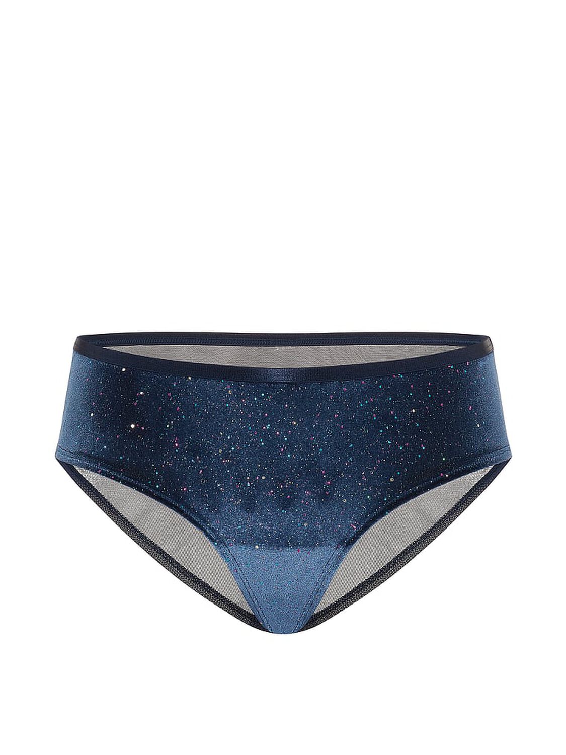 vs Pink Plush Touch Hiphugger Panty Noir Navy Confetti 3 of 4 