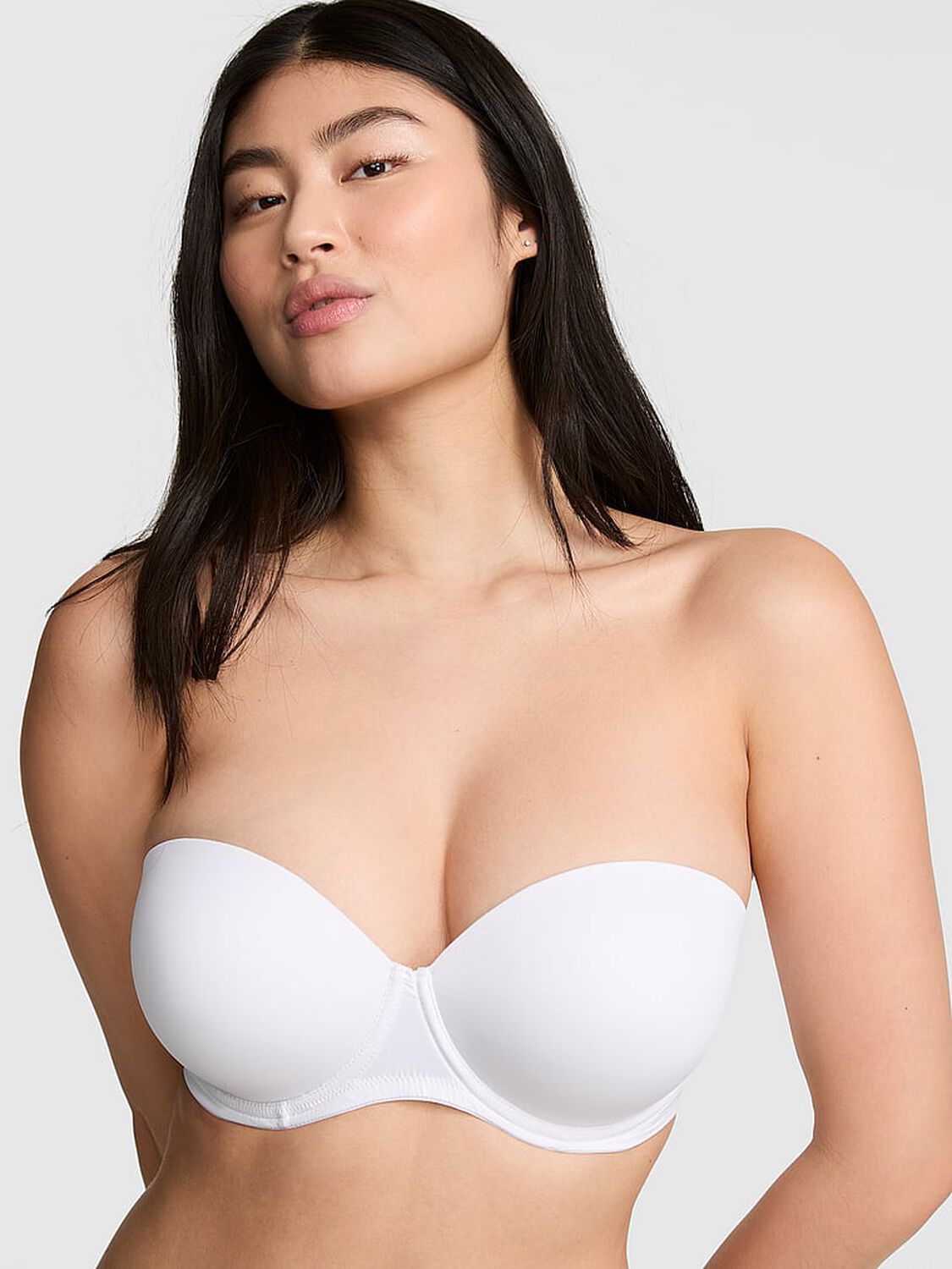 pink Pink Wear Everywhere Wear Everywhere&trade; Push-Up Strapless Bra White 1 of 2 