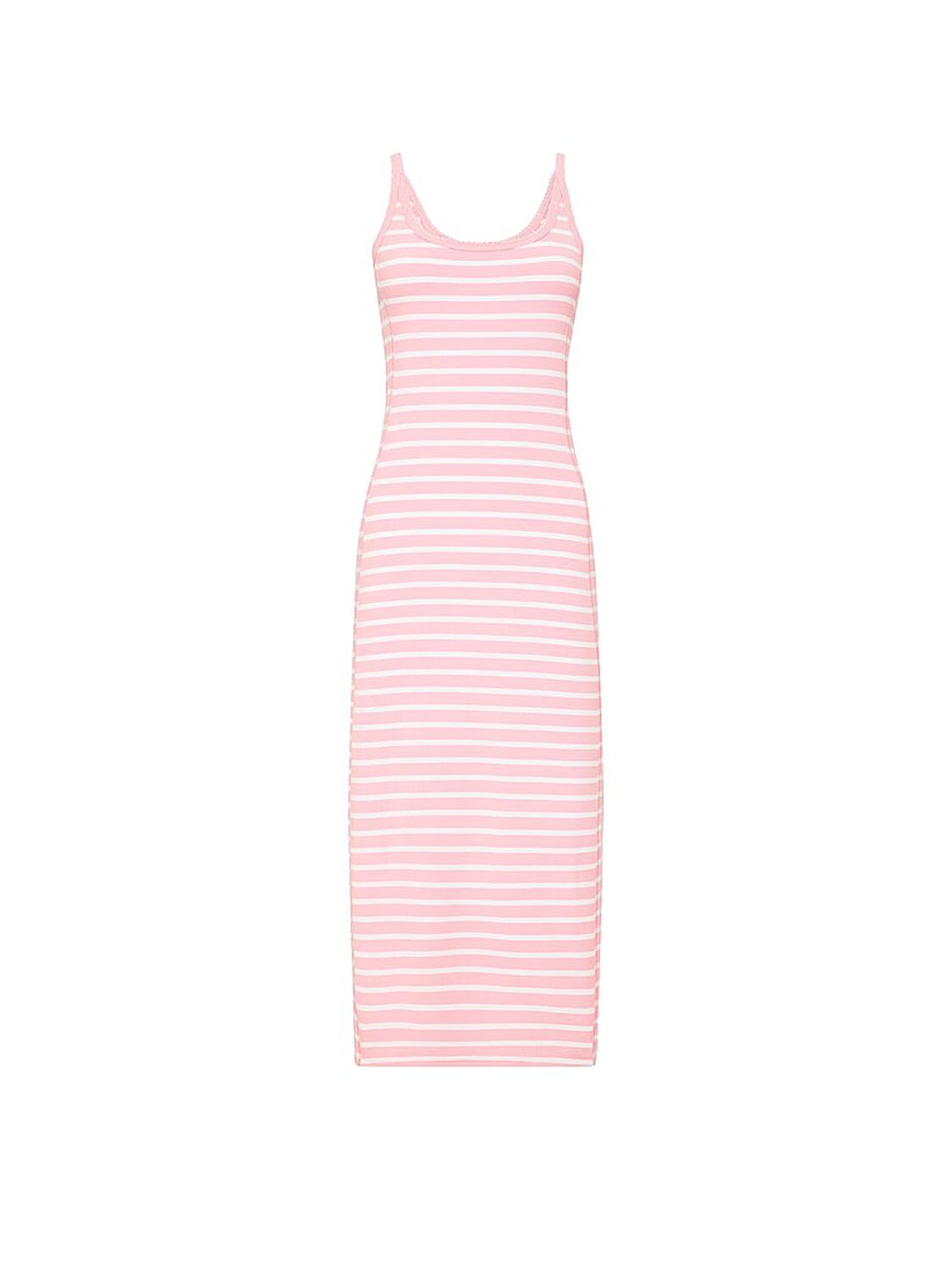 pink Pink All-Day Soft Rib High-Neck Midi Dress 3 of 3 