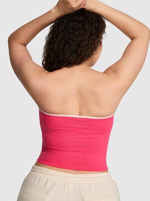 All-Day Cotton&trade; Ruched Front-Tie Tube Top