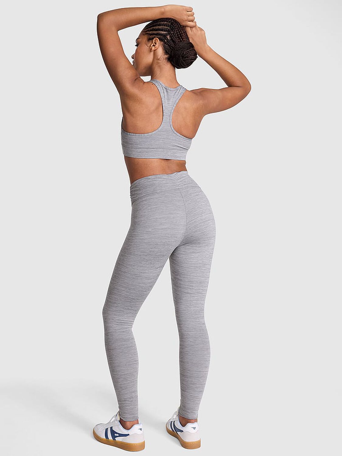 pink Pink PINK Relay&trade; Ruched Leggings Night Owl Grey Marl 2 of 4 