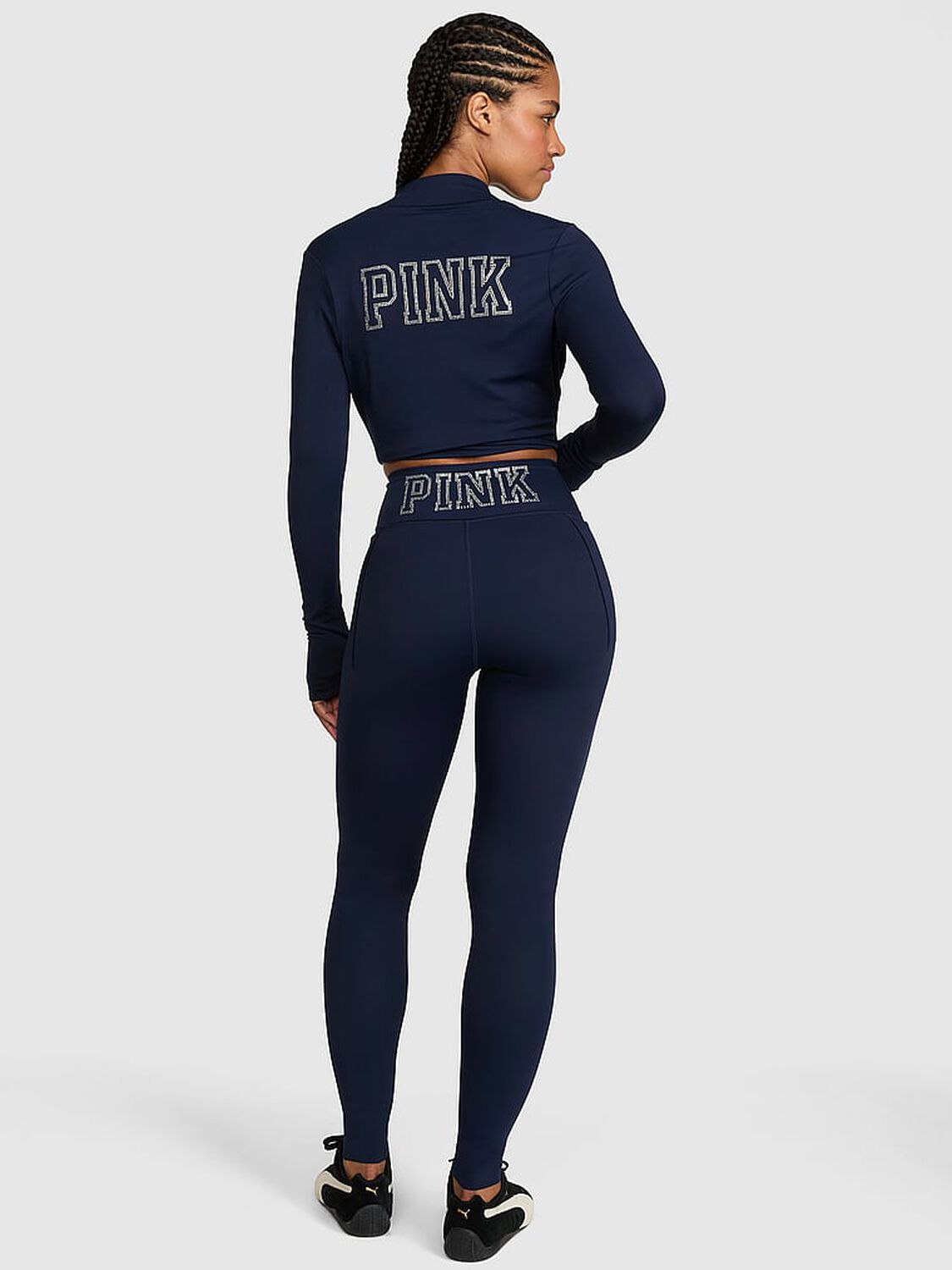 vs Pink PINK Relay&trade; Leggings Noir Navy Bling 2 of 3 