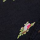 Cotton Lace-Trim Cheeky Panty, Noir Navy Rose with Noir Navy Lace, swatch