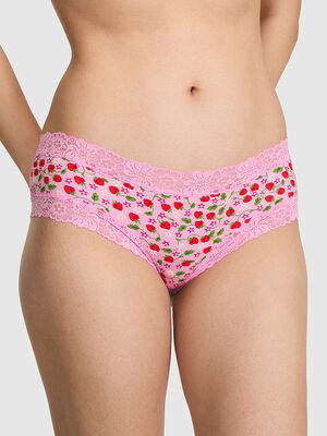 PINK Wink&trade; Lace-Trim Cotton Cheeky Panty
