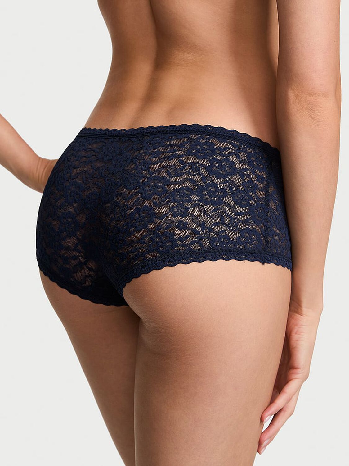 vs The Lacie Lace Low-Rise Boyshort Noir Navy 2 of 2 