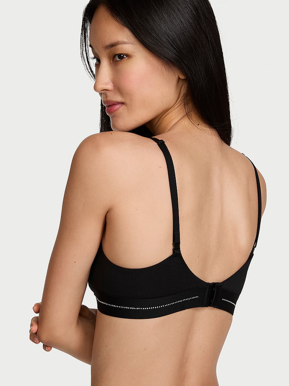 vs The T-Shirt Perfect Shape Signature Shine Cotton Push-Up Bra Black 2 of 3 