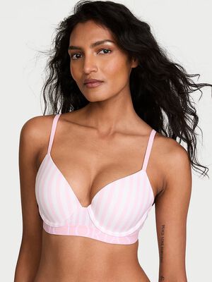 Perfect Shape Cotton Exploded Logo Push-Up Bra