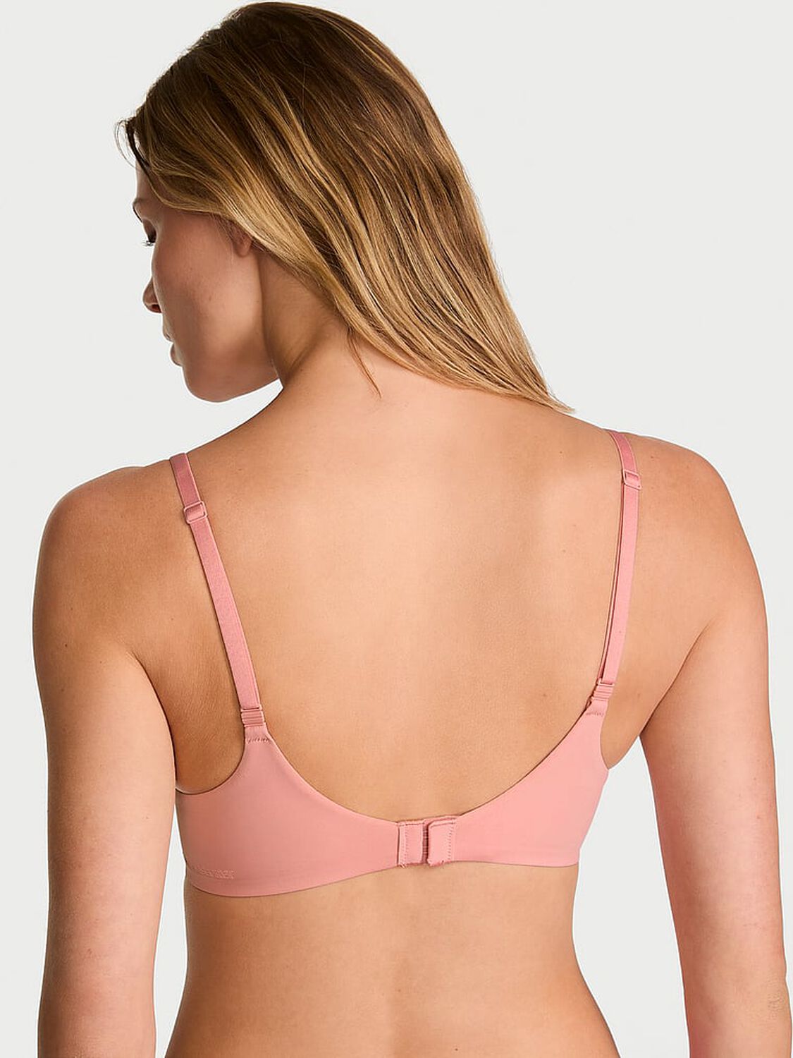 vs Body By Victoria FlexFactor Lightly Lined Plunge Demi Bra Blush Pink 2 of 3 
