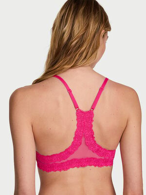 Lightly Lined Lace Racerback Demi Bra