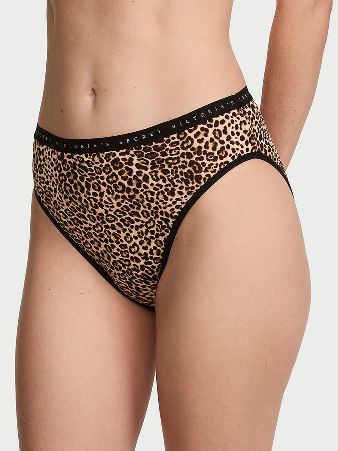 vs Victoria's Secret Stretch Cotton High-Leg Brief Panty Vintage Leopard 1 of 2 