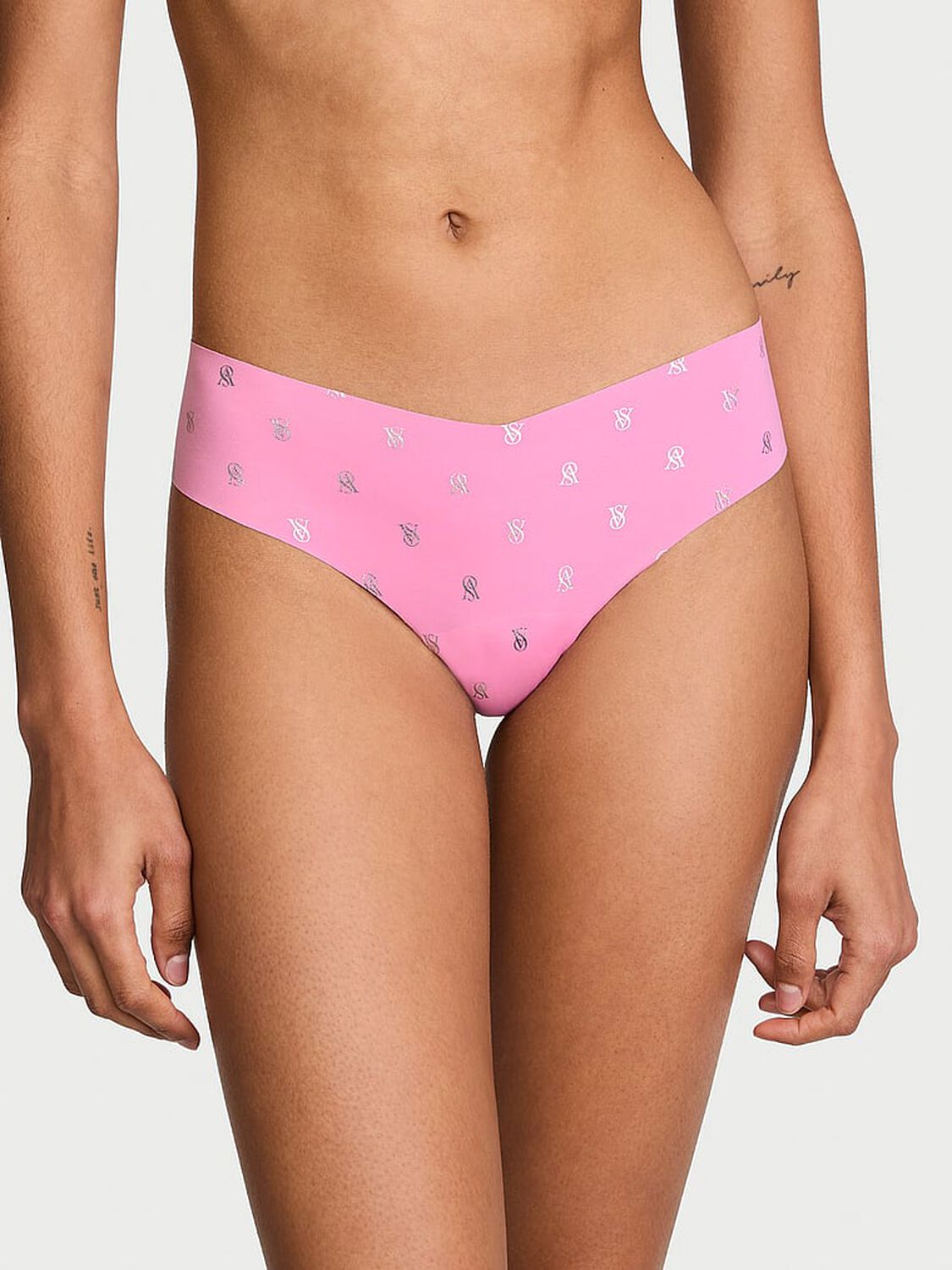 vs No-Show No-Show Thong Panty Pink Sugar Vs Foil 1 of 3 