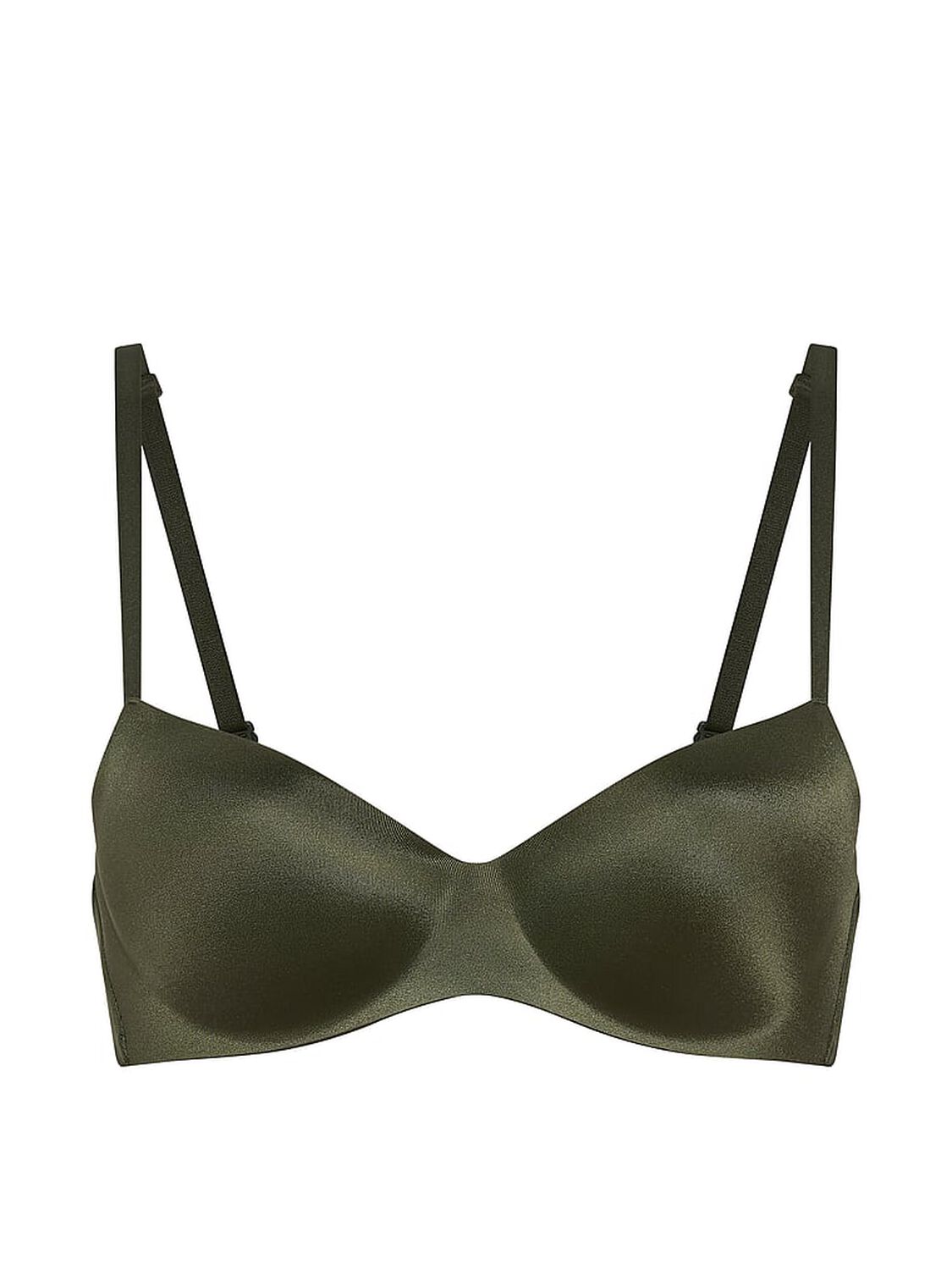 vs Body By Victoria FlexFactor High-Shine Lightly Lined Balconette Bra Olive 3 of 3 