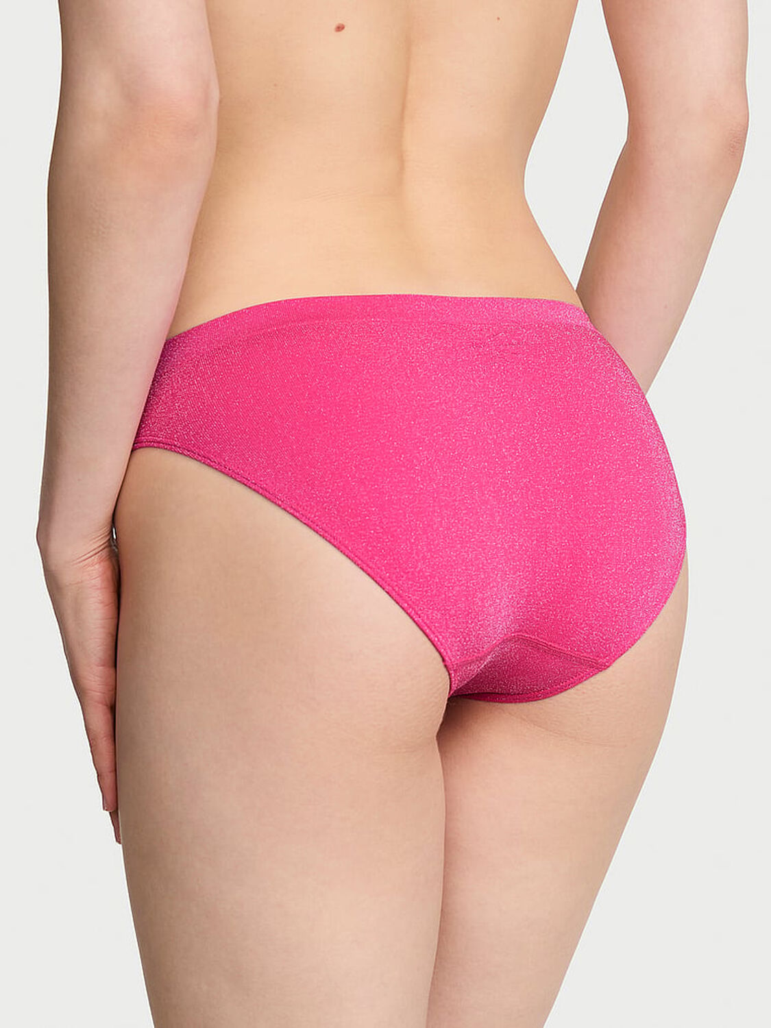 vs Seamless Seamless Shimmer Bikini Panty Haute Pink 2 of 3 