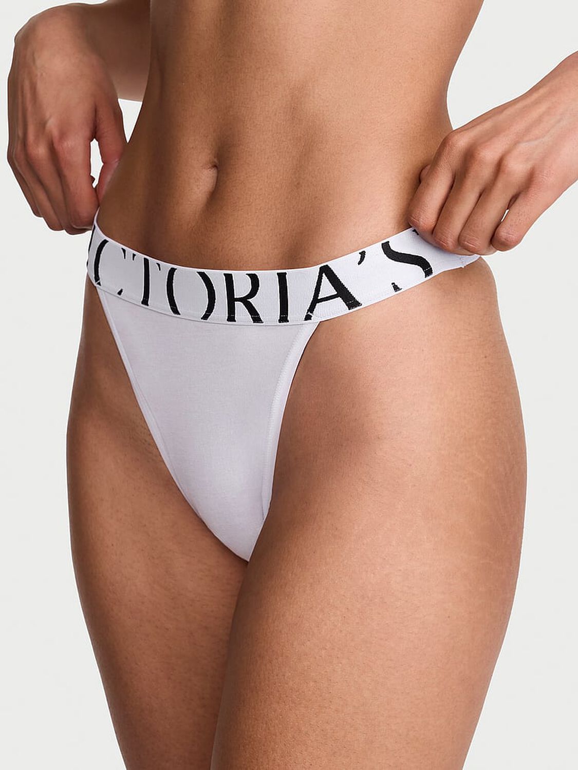 vs Cotton Exploded Logo Cotton 90s Brief Panty White 1 of 4 