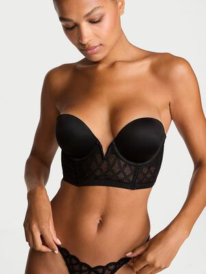 Viper Embroidery Push-Up Crop Corset Top