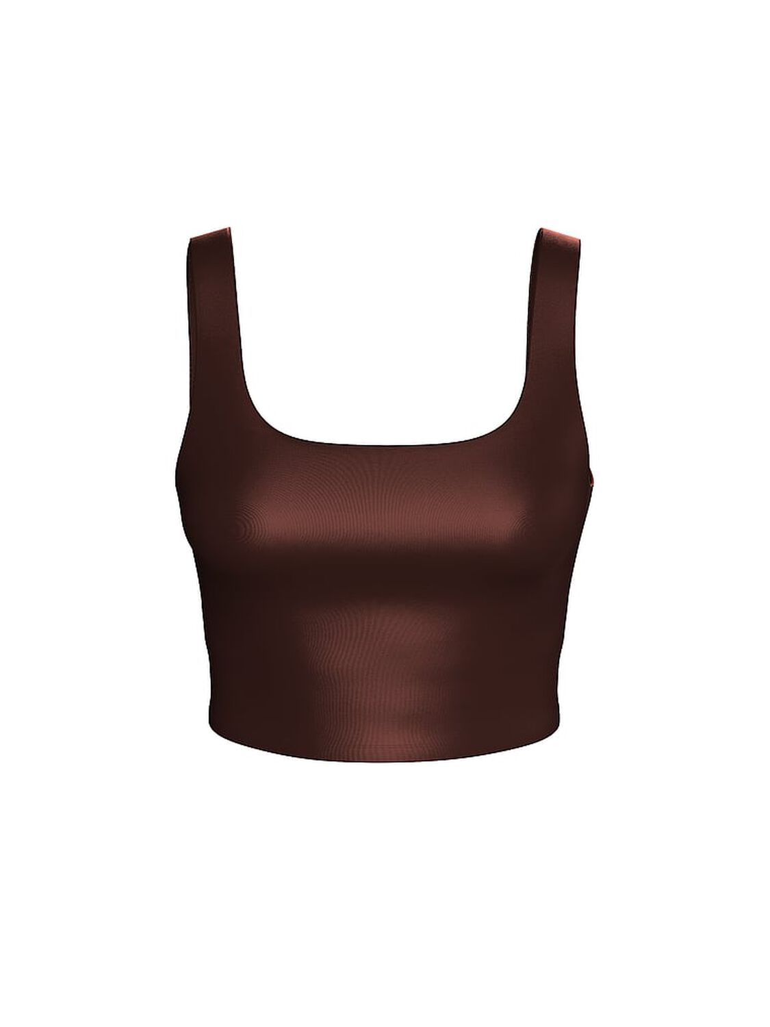 vs Vsx VSX GlossyTech&trade; Square-Neck Bra Top Ganache 1 of 3 