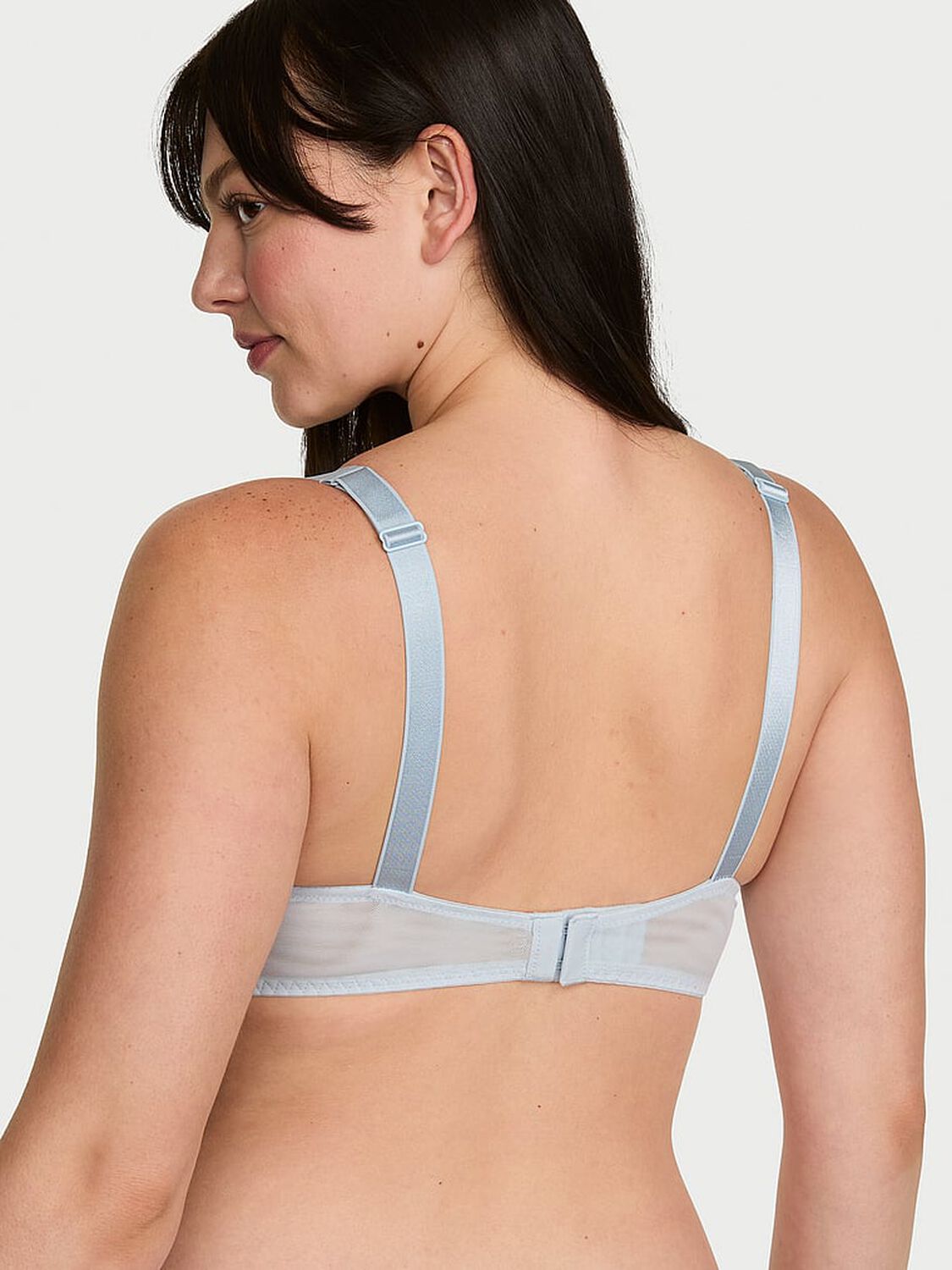 vs Very Sexy Shine Strap Lace Push-Up Bra Linen Blue 2 of 2 