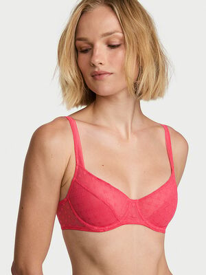 Dot Geo Lace Unlined Balconette Bra