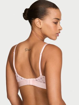 Lace Shine Logo Lightly Lined Balconette Bra