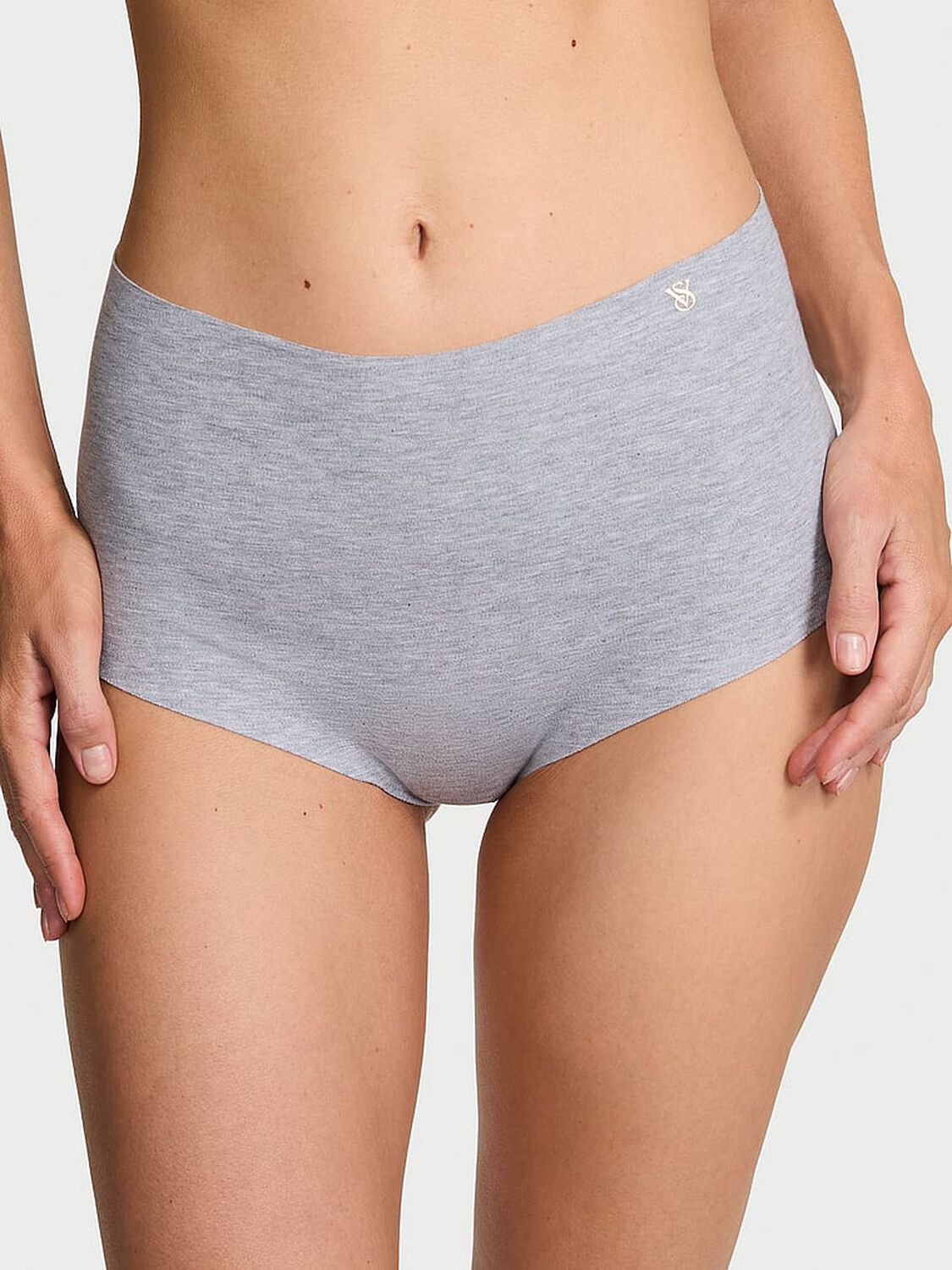 vs No-Show No-Show Cotton High-Waist Brief Panty Heather Grey 1 of 3 