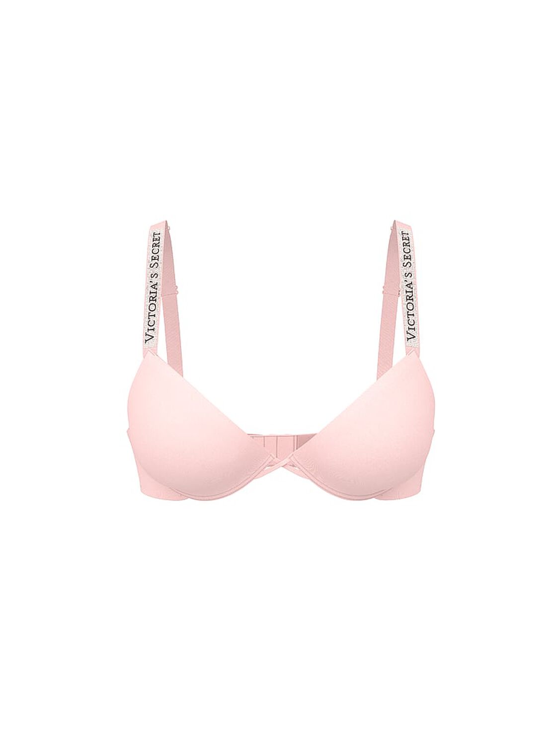 vs Very Sexy Logo Shine Strap Lightly Lined Low-Cut Demi Bra Angel Pink 4 of 4 