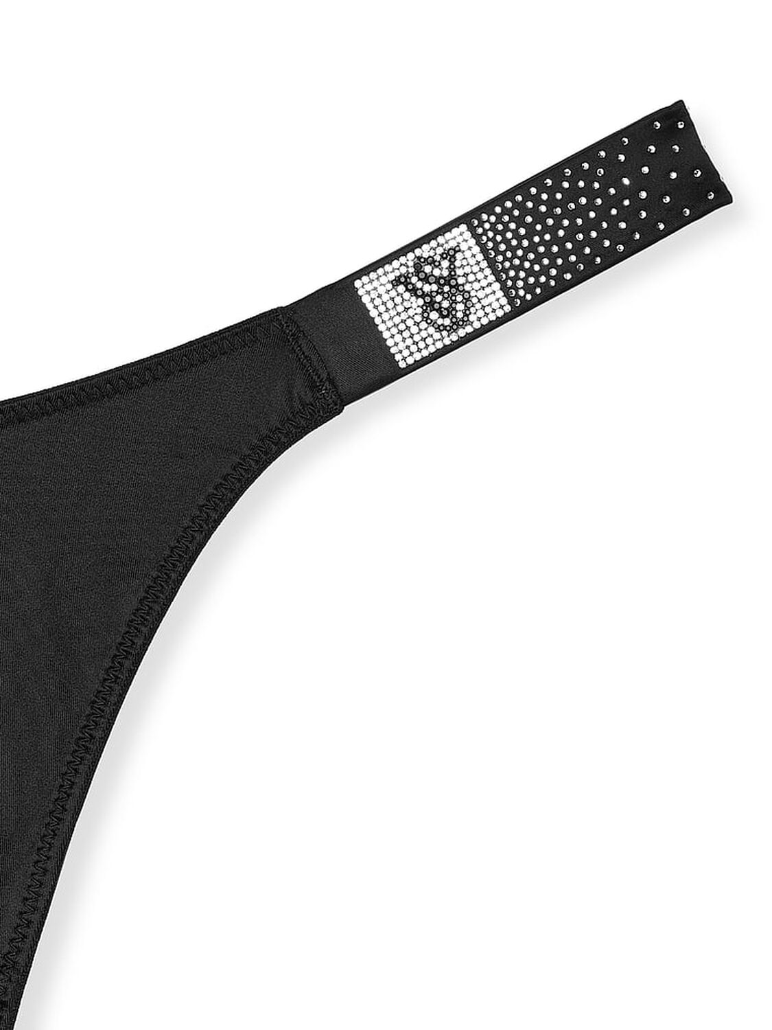 vs Very Sexy Scattered Shine Strap Thong Panty Black 4 of 5 
