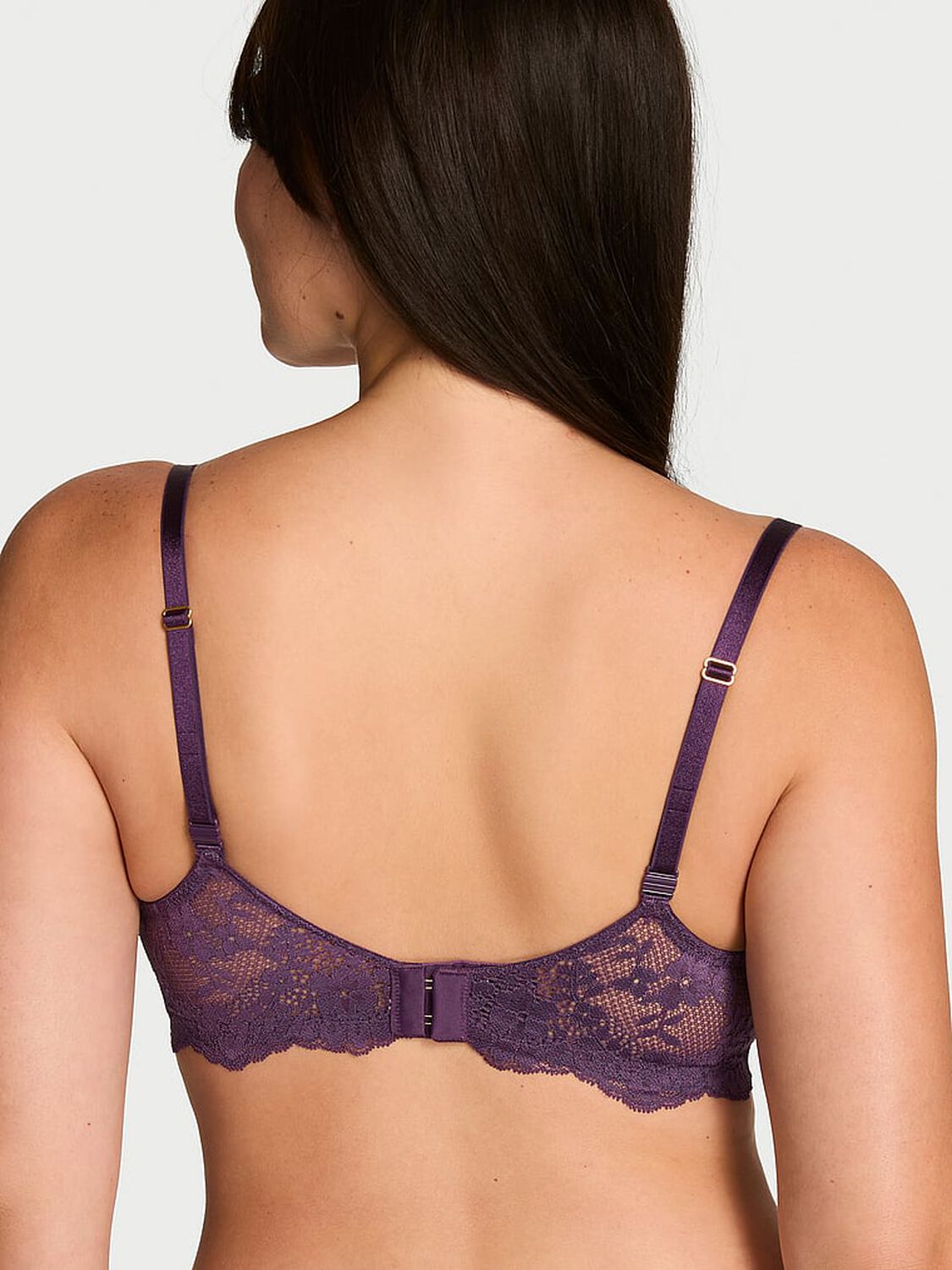 vs Dream Angels Wicked Unlined Lace Balconette Bra Shadow Purple 2 of 2 