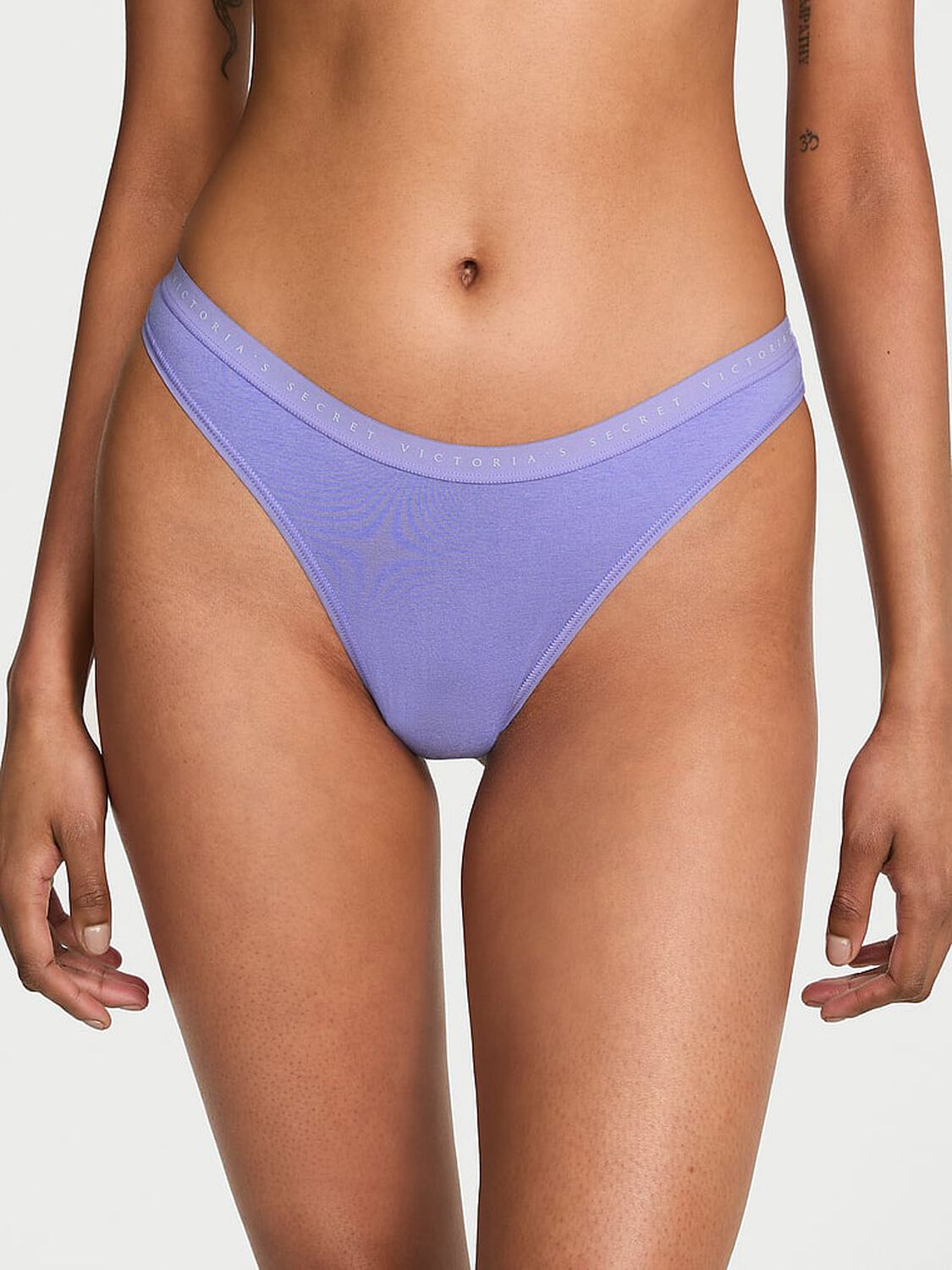 vs Victoria's Secret Stretch Cotton High-Leg Scoop Thong Panty 1 of 2 