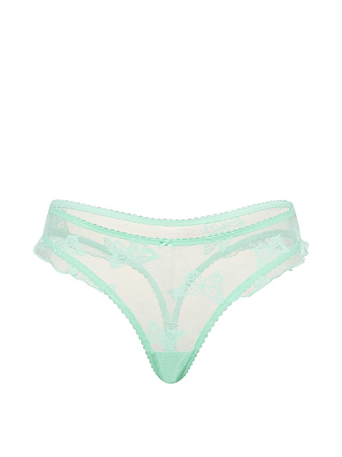 vs The Lacie Butterfly Mesh Flutter Thong Panty Spring Mint 3 of 3 