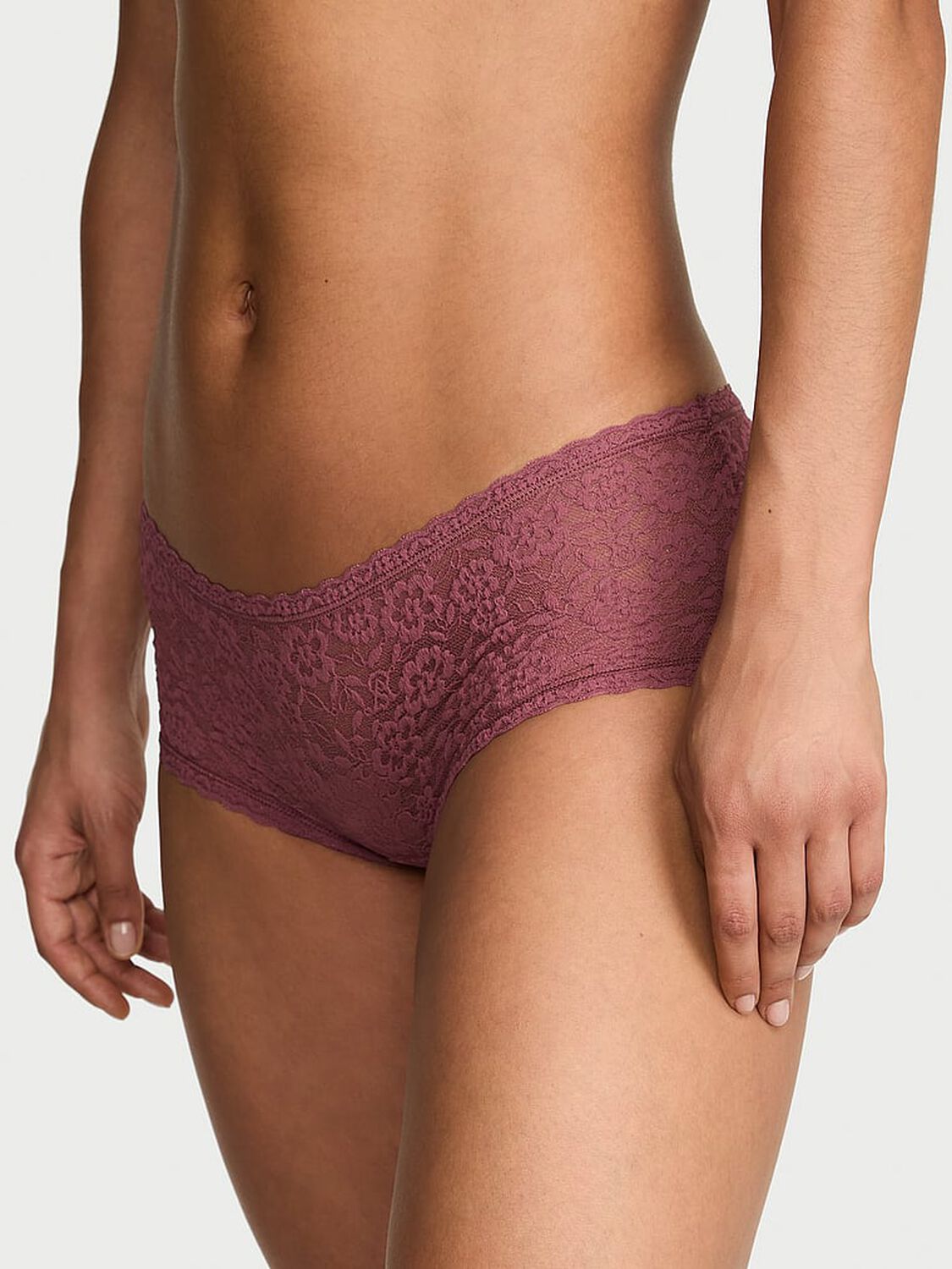 vs The Lacie Lace Low-Rise Boyshort Morning Rose 1 of 3 