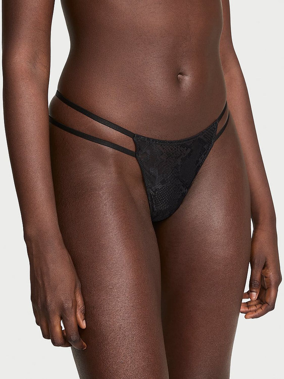 vs Very Sexy Viper Lace Hardware V-String Panty 1 of 4 
