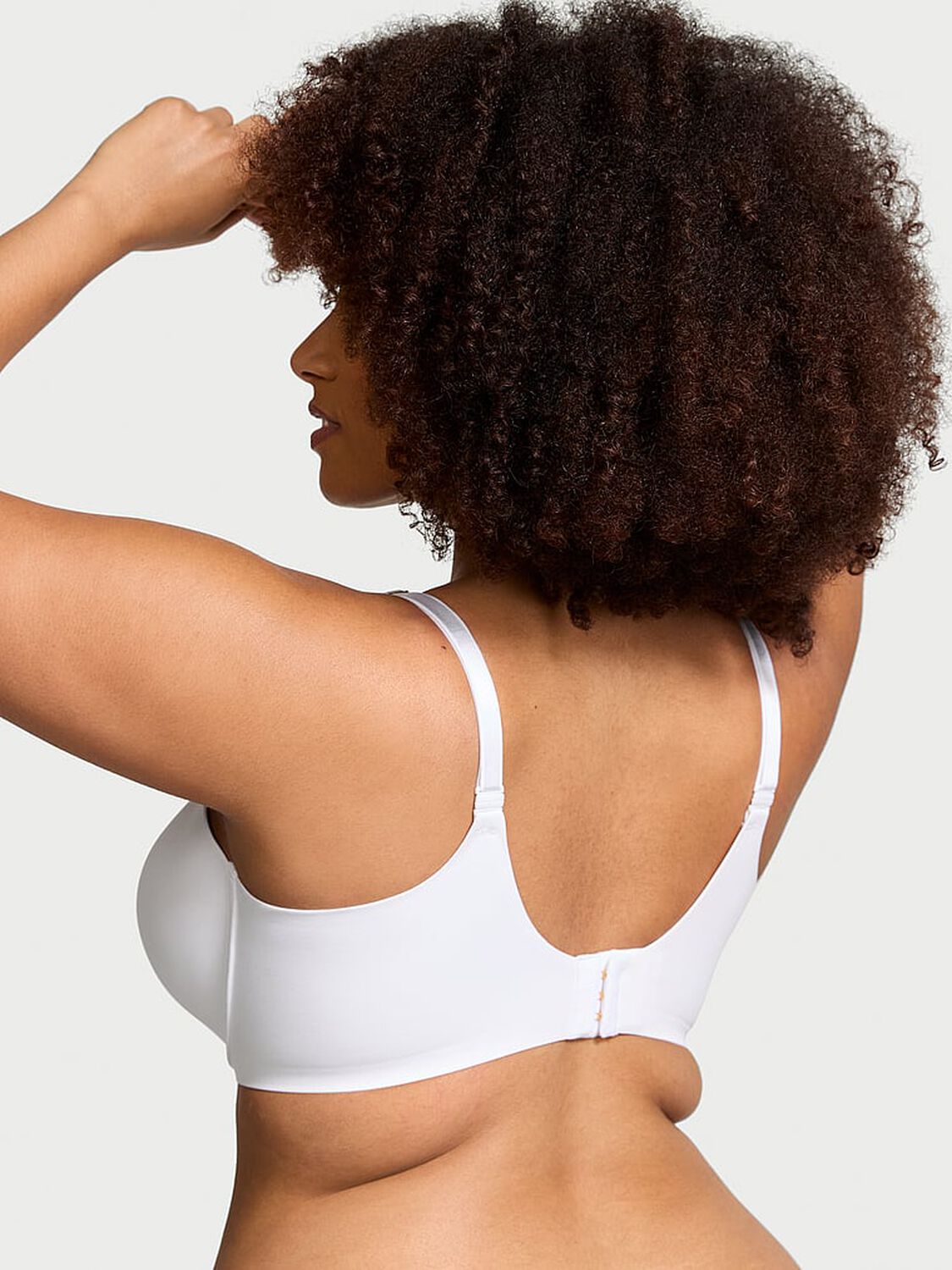 vs Love Cloud Smooth Lightly Lined Plunge Demi Bra Vs White 2 of 5 