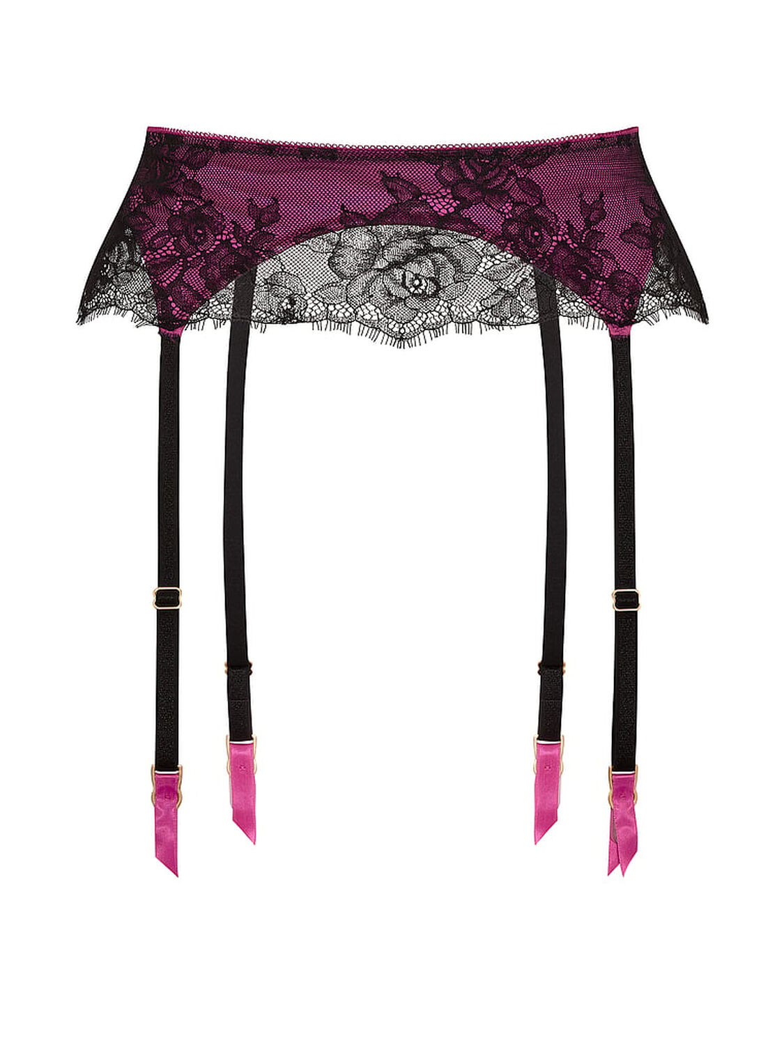 vs Very Sexy Rose Lace Overlay Garter Belt Pink Fire 3 of 3 