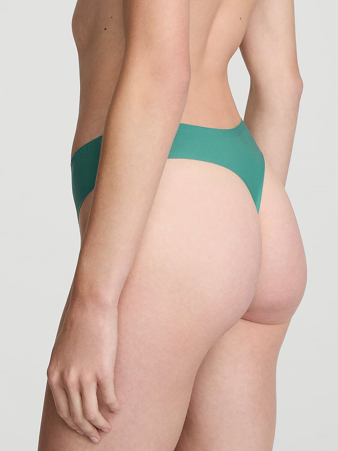 vs Body By Victoria Body by Victoria Flex Mid-Rise Thong Panty Gentle Green 2 of 4 