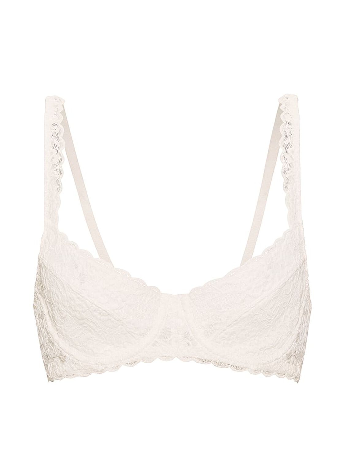 vs Victoria's Secret Lacie Unlined Balconette Bra Coconut White 3 of 3 