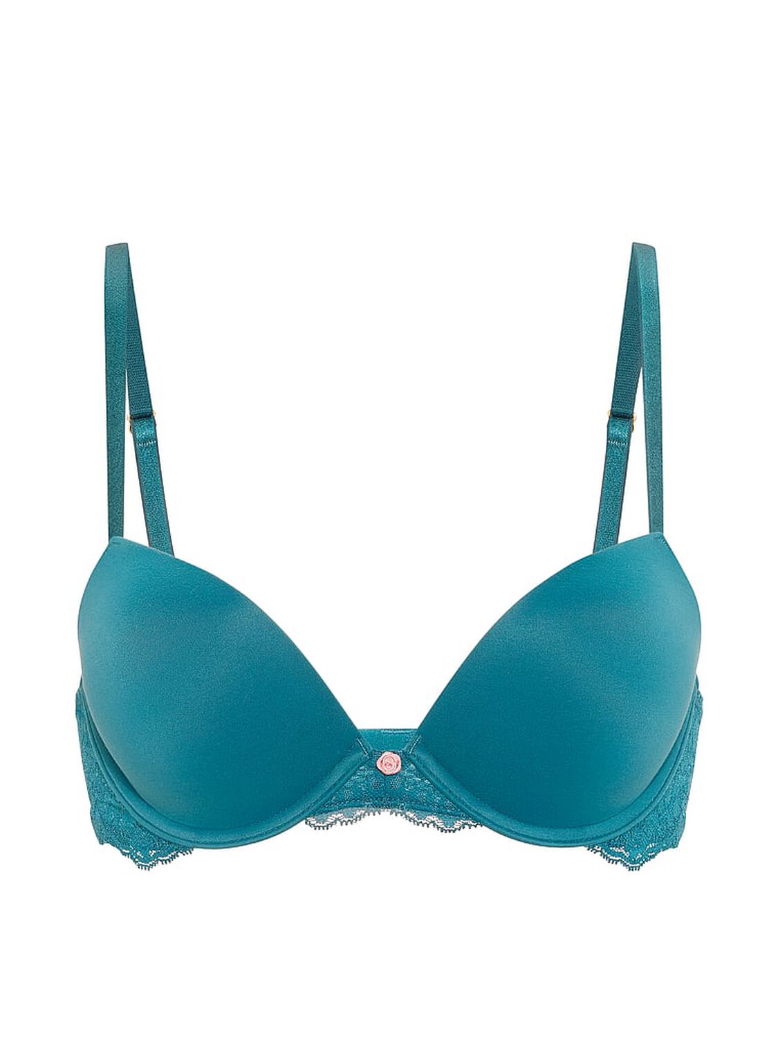 vs Dream Angels Smooth & Lace Push-Up Bra Aquarium Blue 3 of 3 