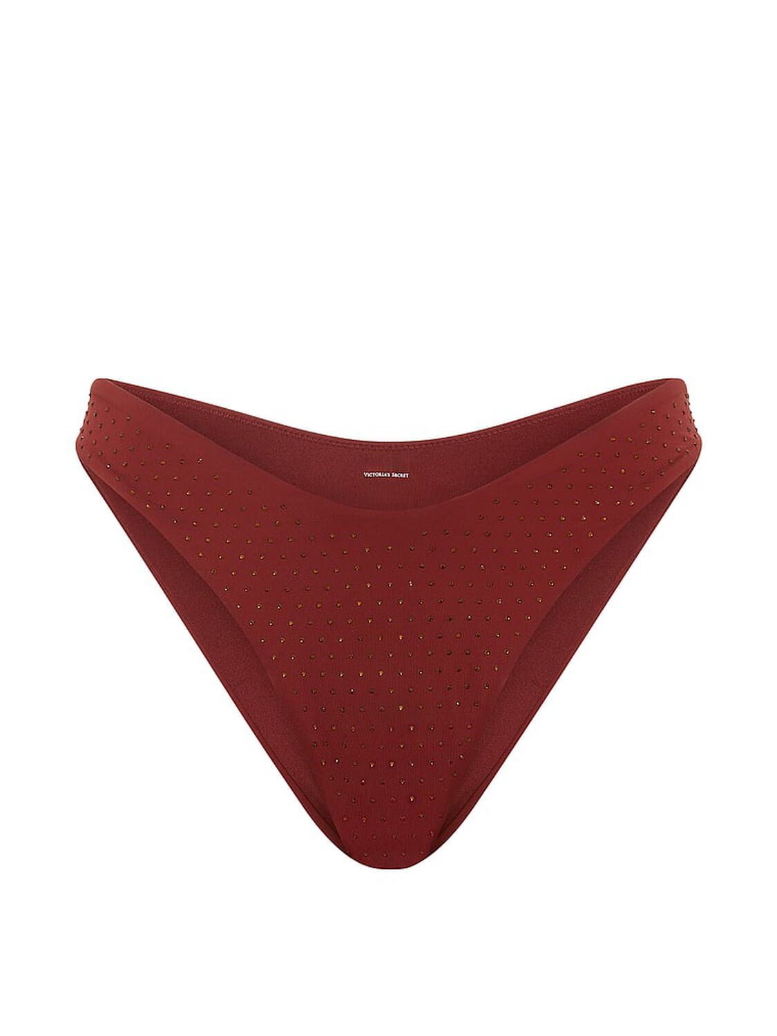 vs Victoria's Secret Swim Diamant&eacute; Brazilian Bikini Bottom Dark Chili Shine 3 of 3 