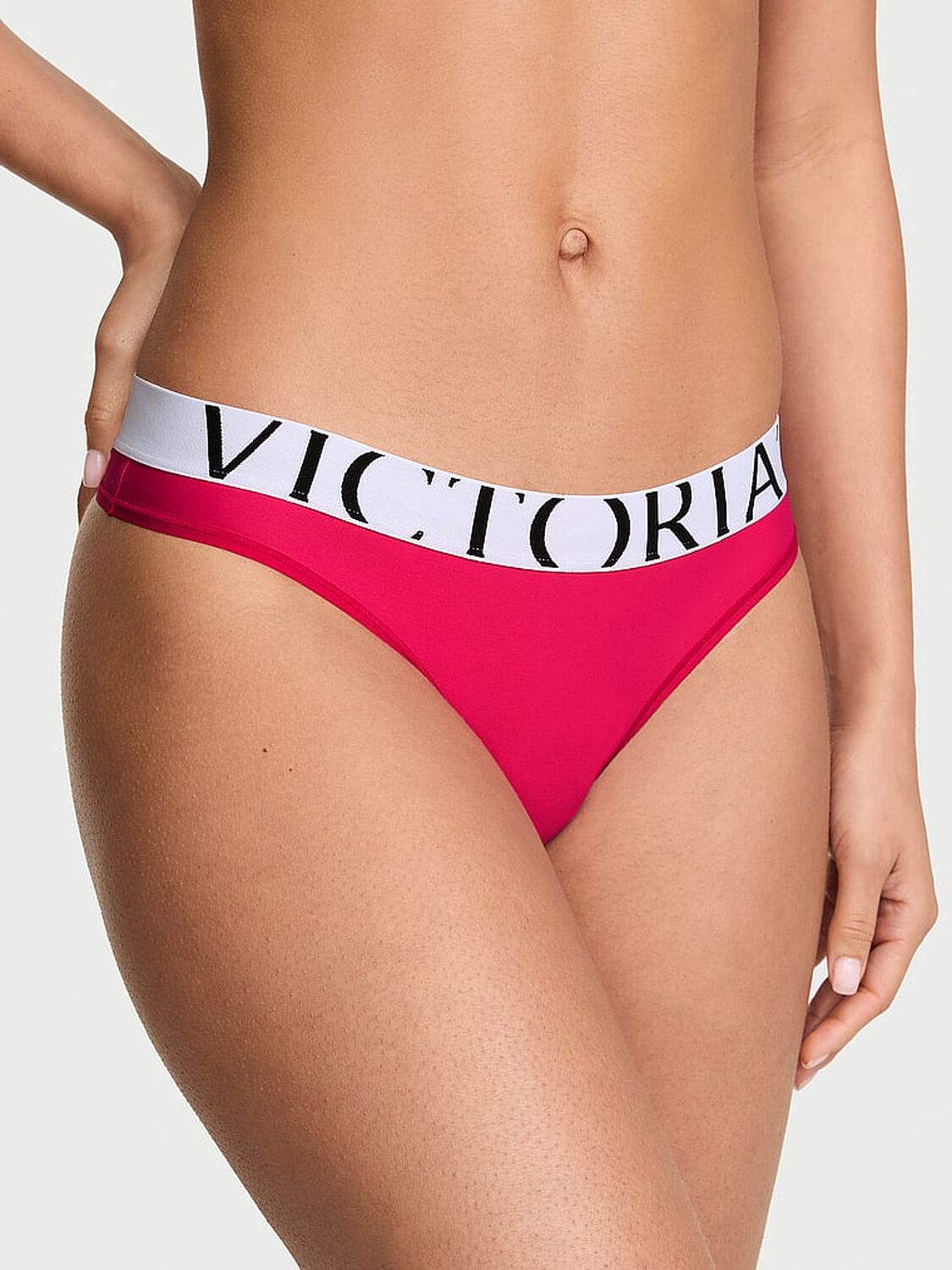 vs Cotton Cool Thong Panty Vibrant Fuchsia 1 of 2 